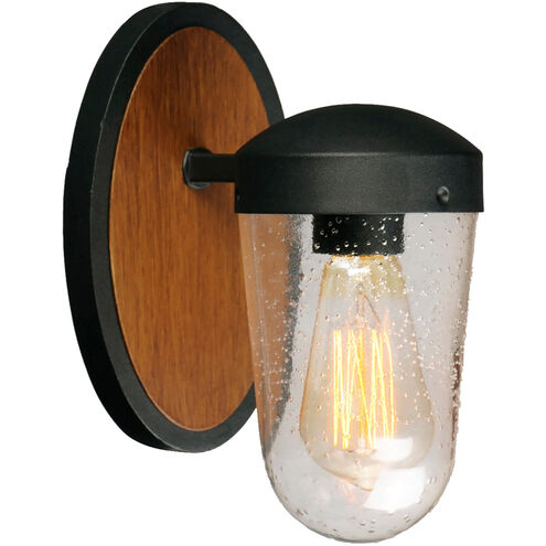 Lido 1 Light 9 inch Antique Pecan/Black Outdoor Wall Mount in Antique Pecan and Black