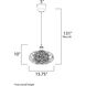 Bali 1 Light 15.75 inch Chocolate Outdoor Pendant