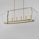 Arden 6 Light 48 inch Natural Linear Pendant Ceiling Light