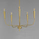 Vela 5 Light 24 inch Satin Brass Single-Tier Chandelier Ceiling Light