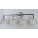 Hollow 4 Light 31 inch Polished Chrome Bath Vanity Wall Light