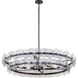 Loren 8 Light 42 inch Gunmetal Multi-Tier Chandelier Ceiling Light in Textured Clear