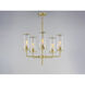 Crosby 5 Light 24 inch Satin Brass Chandelier Ceiling Light