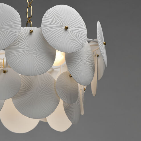 Isla 4 Light 20.5 inch Natural Aged Brass Mini Chandelier Ceiling Light