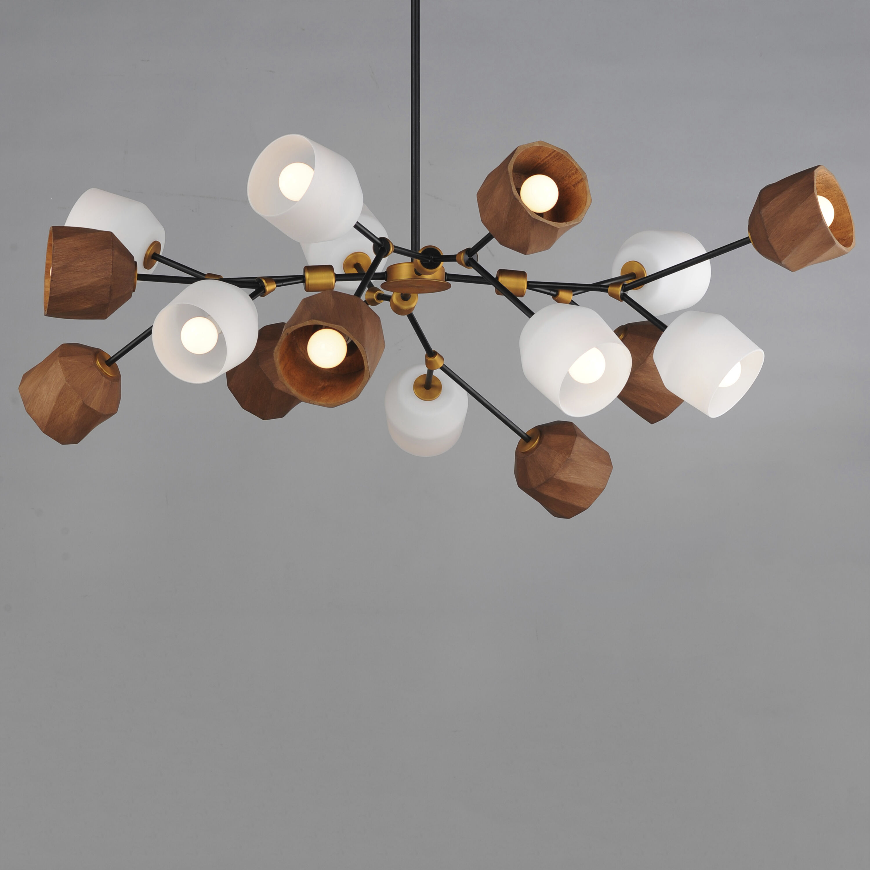 Akimbo LED 60.75 inch Dark Bronze with Antique Brass Multi-Light Pendant  Ceiling Light