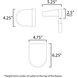 Ledge LED 4.25 inch White Wall Sconce Wall Light