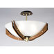 Merge 4 Light 21.75 inch Bronze and Antique Pecan Semi-Flush Mount Ceiling Light in Bronze/Antique Pecan
