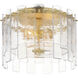 Warren 2 Light 14.5 inch Gold Leaf Flush Mount Ceiling Light
