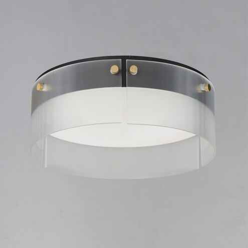 Spectre LED 16.5 inch Black and Natural Aged Brass Flush Mount Ceiling Light