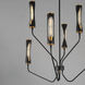 Regent LED 36 inch Black and Antique Brass Multi-Tier Chandelier Ceiling Light