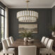 Miramar 6 Light 32.75 inch Capiz and Natural Aged Brass Chandelier Ceiling Light
