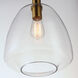 Babylon 1 Light 12 inch Satin Brass Single Pendant Ceiling Light