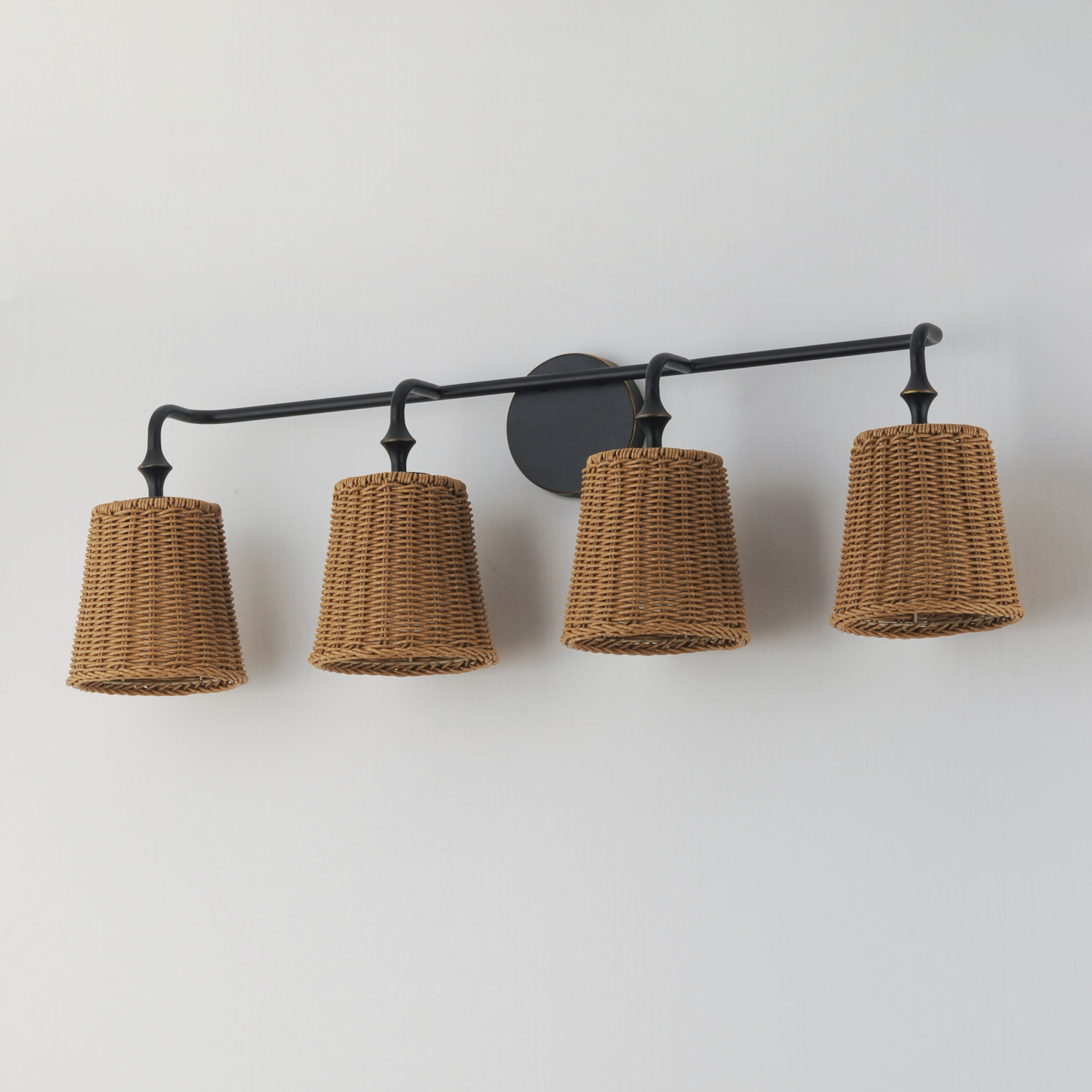 Baja 4 Light 33.25 inch Dark Bronze Bath Vanity Wall Light