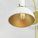 Dawn 1 Light 7 inch White/Satin Brass Wall Sconce Wall Light