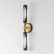 Regent LED 24 inch Black and Antique Brass Bath Vanity Wall Light