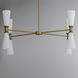 Krevat 8 Light 18 inch Black and Natural Aged Brass Chandelier Ceiling Light