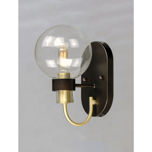 Bauhaus 1 Light 6 inch Bronze/Satin Brass Wall Sconce Wall Light