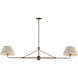 Dunbridge 2 Light 62 inch Weathered Brass Linear Pendant Ceiling Light