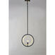 Clip 1 Light 11 inch Black and Gold Flush Mount Ceiling Light