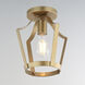Arden 1 Light 9.5 inch Natural Aged Brass Semi-Flush Mount Ceiling Light
