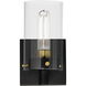 Pinn 1 Light 4.75 inch Black and Satin Brass Wall Sconce Wall Light