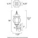 Crown Hill 1 Light 18 inch Black Outdoor Wall Mount