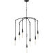 Pioneer 7 Light 28 inch Anthracite Multi-Light Pendant Ceiling Light