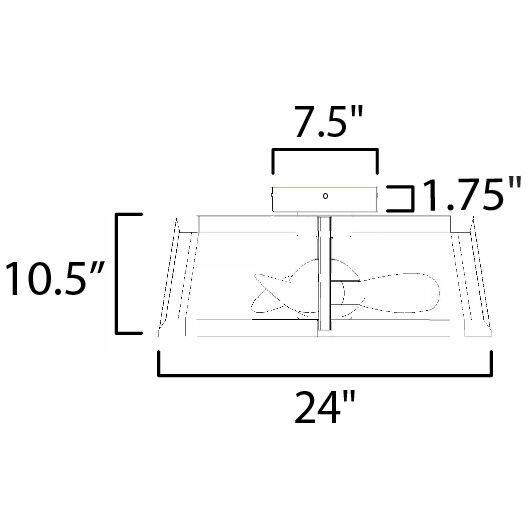 Darling 24 inch Black with Natural Aged Brass Fandelight, Smart Light
