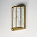 Miramar Wall Sconce Wall Light in Capiz and Natural Aged Brass