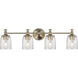 Swirl 4 Light 32.5 inch Satin Champagne Bath Vanity Wall Light