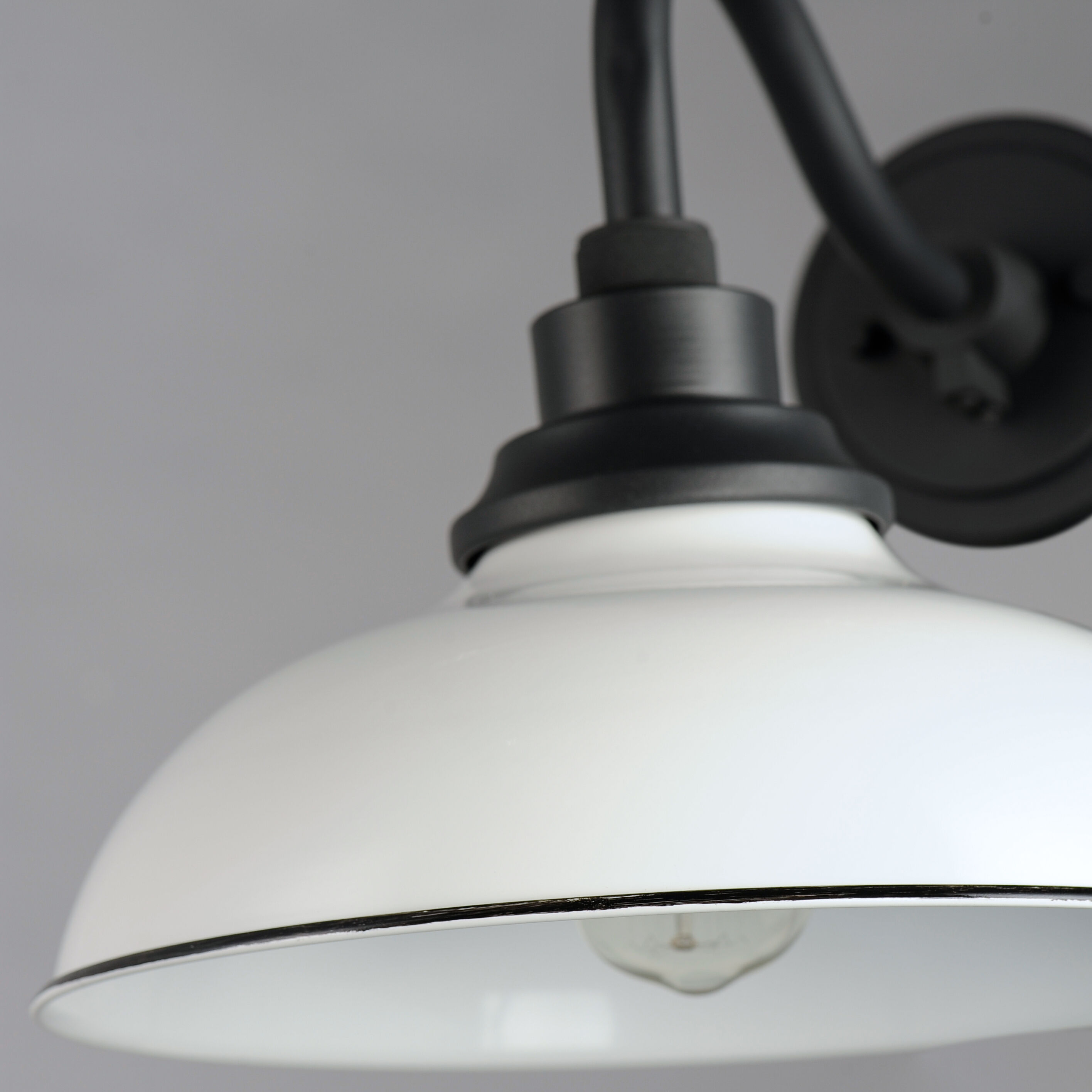 Granville 1 Light 11 inch White/Black Outdoor Wall Mount in White and Black