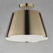 Carlo LED 13.75 inch Dark Bronze, Leather, Heritage Brass Semi-Flush Mount Ceiling Light