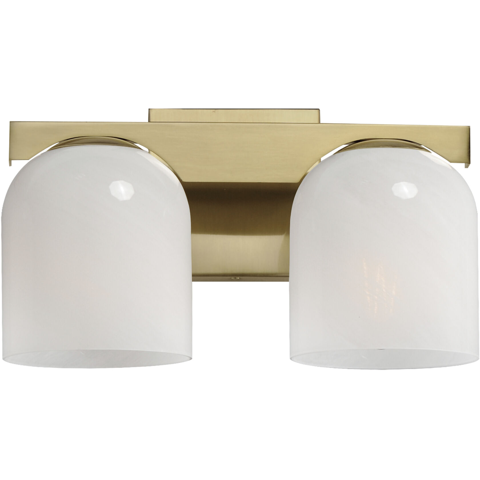 Scoop 2 Light 13.5 inch Natural Aged Brass Bath Vanity Wall Light in Marble