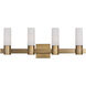 Contessa 4 Light 28.75 inch Natural Aged Brass Bath Vanity Wall Light