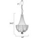 Chantilly LED 22 inch Polished Nickel Single-Tier Chandelier Ceiling Light