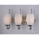 Taylor 3 Light 18 inch Satin Nickel Bath Vanity Wall Light