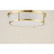 Rogue LED 17 inch Satin Brass Flush Mount Ceiling Light