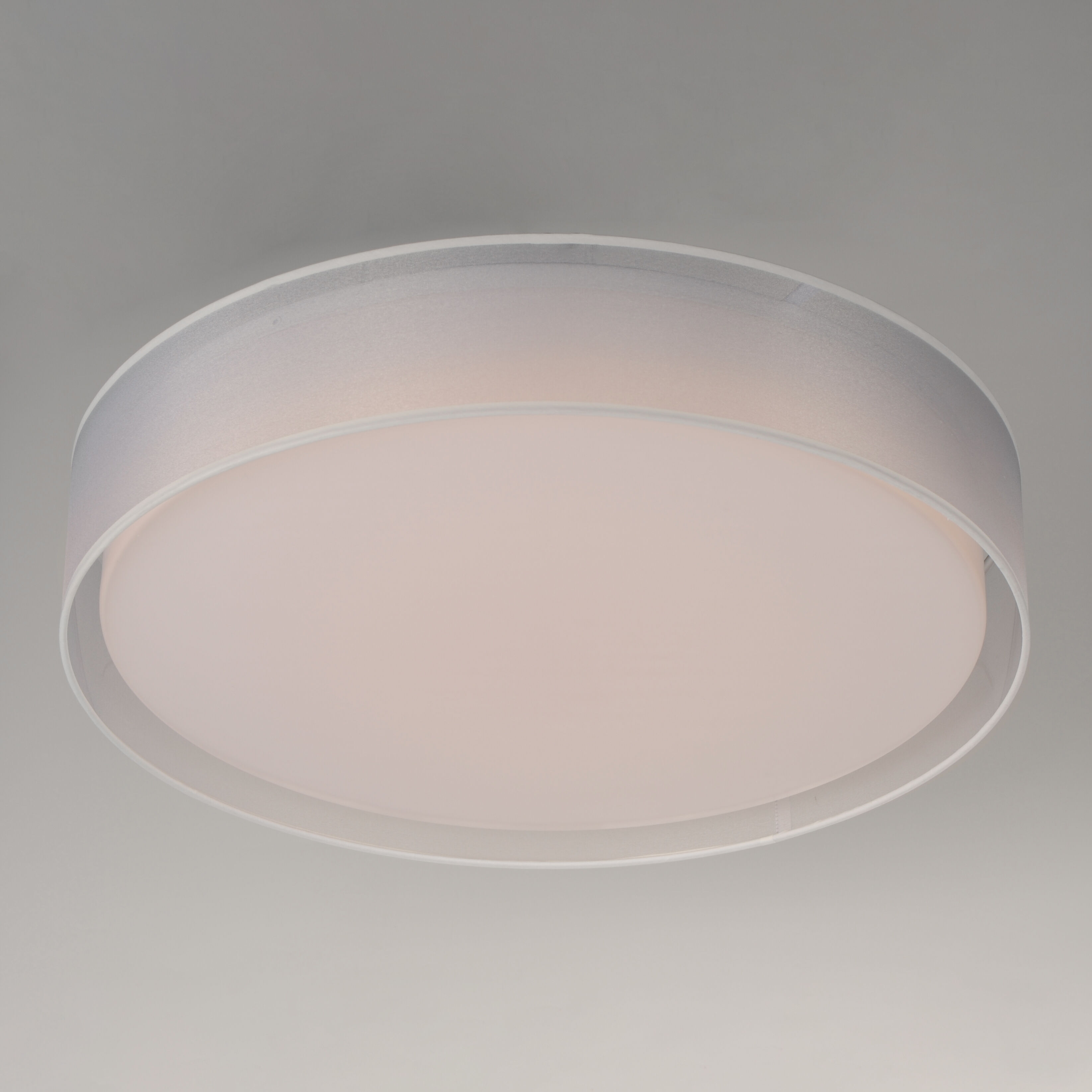 Prime LED 25 inch Flush Mount Ceiling Light in White Organza