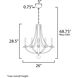 Basque 5 Light 26 inch Driftwood and Anthracite Chandelier Ceiling Light
