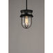 Breakwater 1 Light 7 inch Black Semi-Flush Mount Ceiling Light