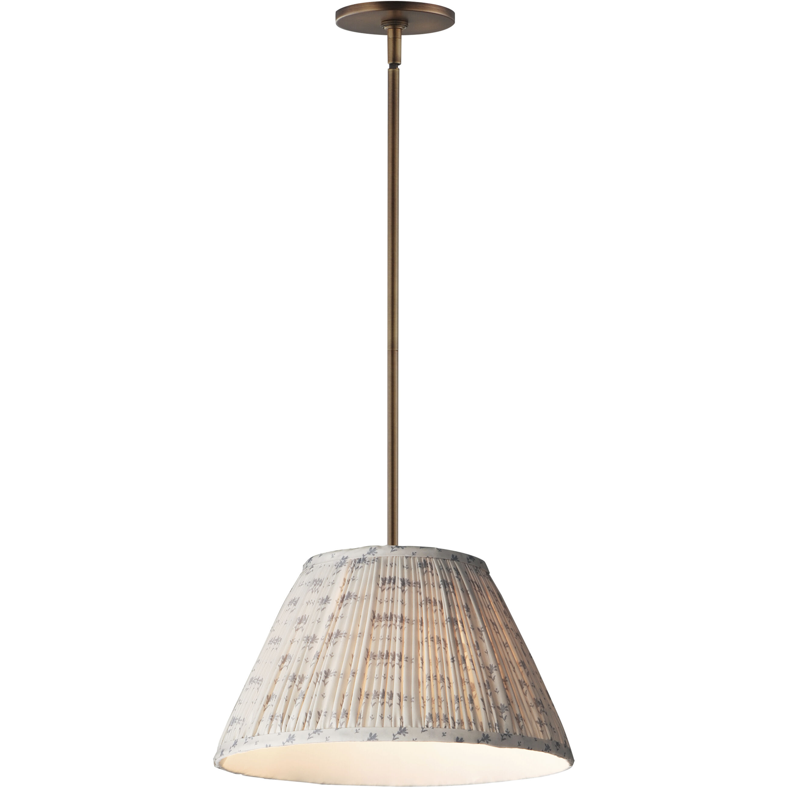 Dunbridge 1 Light 14 inch Weathered Brass Single Pendant Ceiling Light