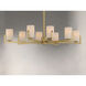 Dart 8 Light 28 inch Satin Brass Chandelier Ceiling Light