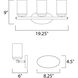 Corona 3 Light 19.25 inch Satin Nickel Bath Vanity Wall Light in Frosted