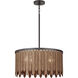 Marimba 4 Light 26 inch Walnut Single Pendant Ceiling Light
