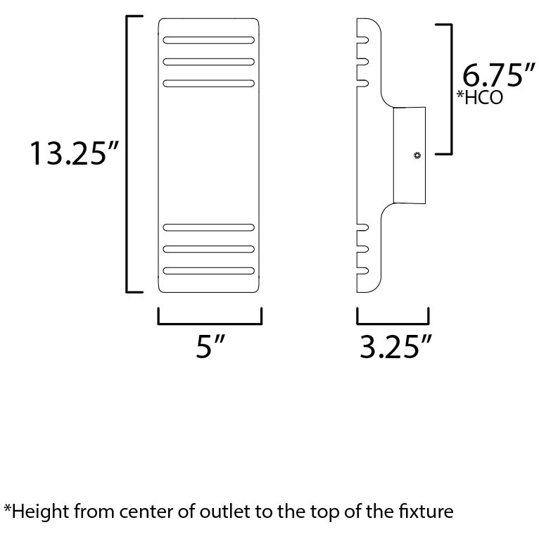 Lightray LED LED 13.25 inch Architectural Bronze Outdoor Wall Mount, Small