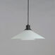 Oslo 1 Light 18.75 inch Black and White Single Pendant Ceiling Light