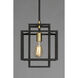 Liner 1 Light 10 inch Black/Satin Brass Single Pendant Ceiling Light