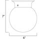 Essentials - 588x 1 Light 6 inch White Flush Mount Ceiling Light