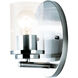 Corona 1 Light 4.5 inch Polished Chrome Bath Vanity Wall Light in Clear