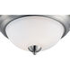 Taylor 2 Light 13.25 inch Satin Nickel Flush Mount Ceiling Light